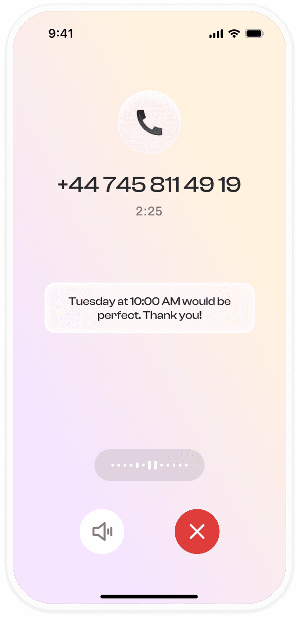 Dropcall AI Voicemail live call screen